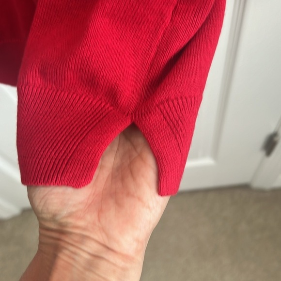 Belle Kim Gravel Red Knit Sweater Womens Medium Long Sleeve Casual - Picture 8 of 11